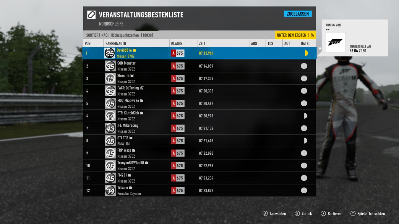 Hall of Fame QuickTune Professional Tuning Calculator for Forza